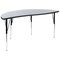 Flash Furniture Oval 60 W, 86 L, 30.25 H, Chrome, Laminate, Particleboard, Steel, Grey XU-GRP-A3060CON-60-GY-T-A-GG - alternate 9